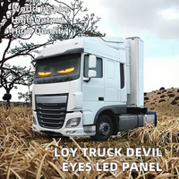 LOY Truck Devil Eyes Panneau LED Prise USB Pare-Brise de voiture Affichage flexible Écran animé Flex Remorque Auto Lights 5V 12V Nouveau