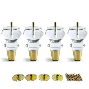 Sofa Chân Vàng Thủy Tinh Pha Lê Sang Trọng Hiện Đại Bắc Âu Rõ Ràng Bên Cạnh Giường Ngủ Băng Ghế Dự Bị Chân Giường Acrylic Nội Thất Chân Cho Đồ Nội Thất - Product Image 2