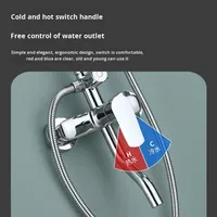 Système de douche pluie classique 3 fonctions avec bec de baignoire, en cuivre robuste, vanne en céramique, finition chrome poli, pour usage hôtelier, garantie 5 ans