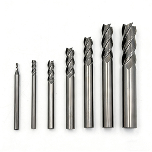 Fraise à queue <span class=keywords><strong>en</strong></span> carbure monobloc à 4 dents, revêtement DLC, HRC56, pour usinage CNC d'aluminium et d'alliages de <span class=keywords><strong>cuivre</strong></span>, personnalisable - Product Image 1