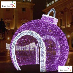 Boule de Noël géante en verre LED pour décorations d'événements, installation facile, indice de protection IP44 - Product Image 4