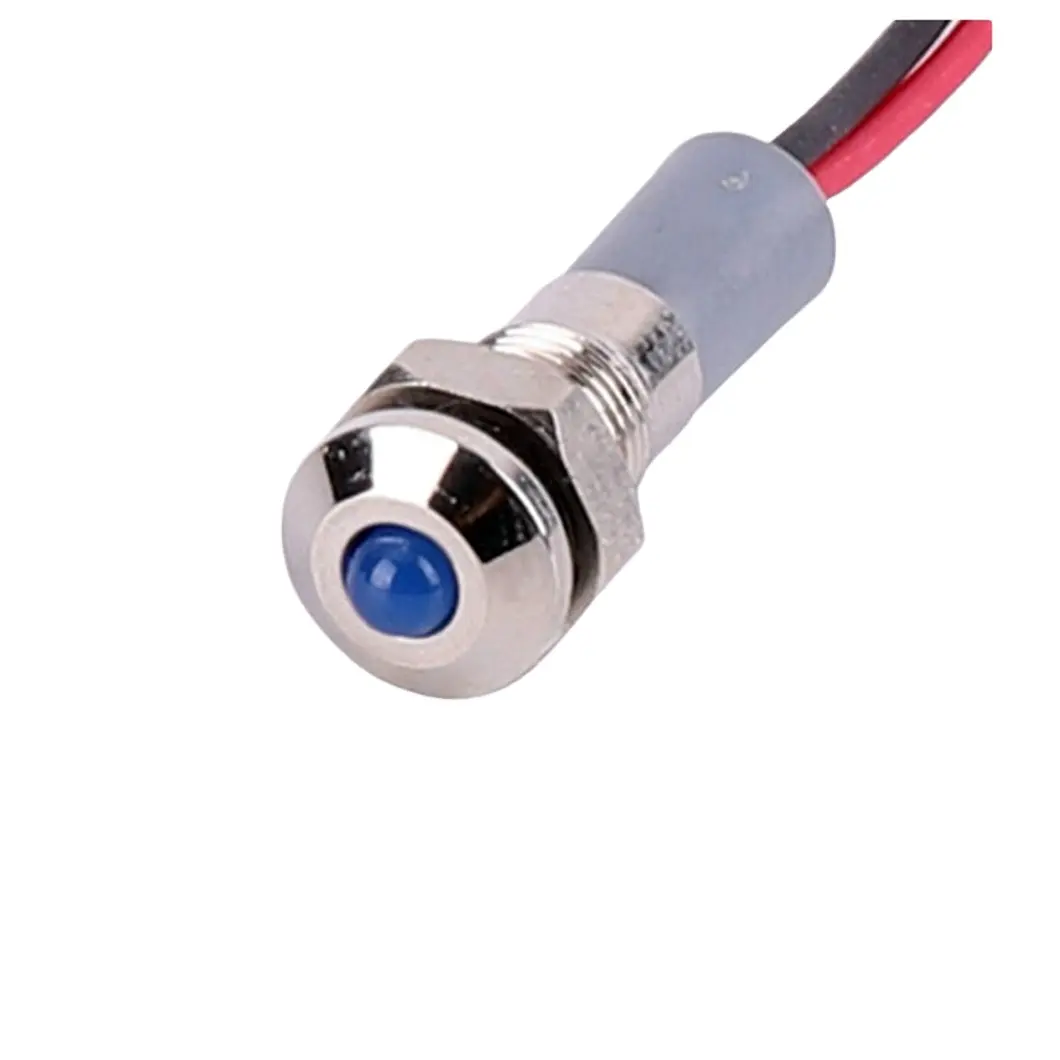 핫 세일 IP67 방수 24v 주도 6mm 파일럿 램프 220v 빨간색 LED 원형 금속 표시등 qz 직경 6mm 신호 파일럿 램프