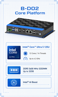 Nouveau mini PC industriel ultra-mince avec processeur Intel Core Ultra 5 125U, LAN 2.5G, affichage quadruple 4K pour affichage numérique, calcul en périphérie et automatisation