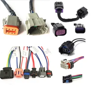 Custom 18AWG 12CM Auto Wiring Harness With H11 H8 DT DTP Connectors Kit For Car Fog Convert LED Work Light Bar