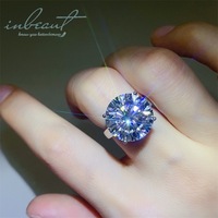 Silber Original 20 Karat runder Diamant test im Brillant schliff Past D Farbe Moissan ite Ehering für Frauen Edelsteins chmuck