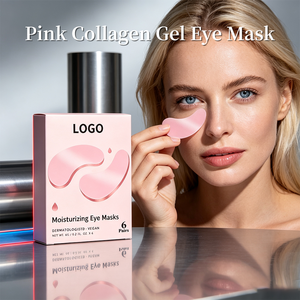 Mascarilla de hidrogel de colágeno rosa personalizada, certificada por la CE, hidratante, nutritiva y absorbible para el contorno de ojos, para piel normal. - Product Image 1