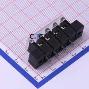 KF28SM-7.62-4P Barrier Terminal Block Through hole Component (THT),P=7.62mm Connector With Cover Plate 7.62mm 1x4P Straight Pin - Product Image 2