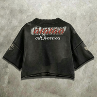 T-shirt vintage délavé à l'acide pour homme, streetwear Y2K, vêtements en coton oversize, mode, logo personnalisé, fabricant en gros, nouveau modèle