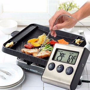 Thermomètre numérique pour four, cuisine, aliments, cuisson, grillades, viande, barbecue, avec <span class=keywords><strong>minuteur</strong></span> - Product Image 4