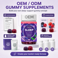 Gummies de mélatonine OEM/ODM avec L-Théanine et mélange botanique saveur mûre Zen pour adultes