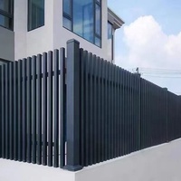 Clôture en aluminium robuste à lames verticales soudées, écran d'intimité facile à installer pour les communautés résidentielles