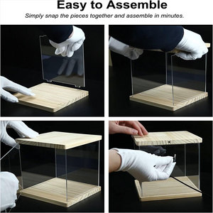 Tùy chỉnh rõ ràng Acrylic LED thắp sáng hiển thị trường hợp đứng cho giới thiệu cho LEGO con số và cho Funko Pops sưu tầm giỏ hàng - Product Image 6