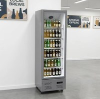 Congélateur Commercial Vertical avec Porte Vitrée, Réfrigérateur Combiné 1, 2 ou 3 Portes Vitrées pour Boissons