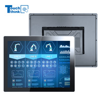 Écran tactile industriel extérieur IP65 anti-explosion, USB, neuf, cadre ouvert, boîtier métallique intégré, distributeur automatique, noir