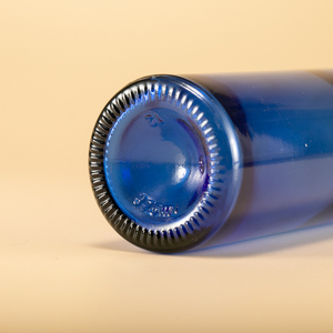 Botellas de vino de vidrio <span class=keywords><strong>azul</strong></span> transparente y transparente de 380Ml vacías para licor de whisky y <span class=keywords><strong>tequila</strong></span> con etiqueta - Product Image 2