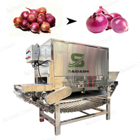 Machine à peler les oignons SAIDASHI 1000 kg/h, machine automatique à retirer les peaux, équipement de traitement des oignons secs en acier inoxydable