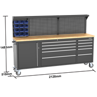 Armoire de mécanicien professionnelle OEM/ODM de 84 pouces, finition en acier inoxydable, revêtement en poudre époxy, montage facile, garantie de 3 ans, ISO9001