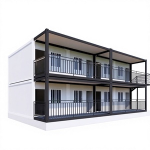 Casa Contenedor Prefabricada Moderna Personalizada de 20 Pies, Desmontable, Diseño de Dos Pisos, Tipo Dúplex, Panel Sándwich, Oficina en Jiangsu - Product Image 1