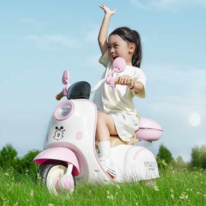 Scooter électrique pour enfants <span class=keywords><strong>6V</strong></span> 4.5AH, tricycle rechargeable, jouet alimenté par <span class=keywords><strong>batterie</strong></span> avec télécommande, musique et lumière pour garçons et filles - Product Image 4