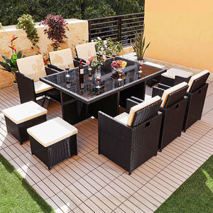 طاولة وكرسي من الخيزران الهندي بتصميم مشهور ، طقم نسج من الأثاث الخارجي - Product Image 1