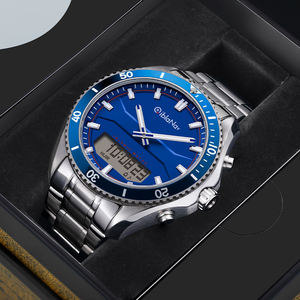 Mode luxe hommes numérique islamique arabe Azan montre Qibla acier inoxydable montre-bracelet Phase de lune caractéristique Montre Adhanmen s - Product Image 4