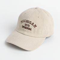 Gorras de Béisbol de Pana con Bordado a Mano y Logotipo Personalizado - Estilo Urbano Deportivo con Patrón de Letras, Unisex, Tipo Trucker/Dad Hat