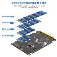 Adaptador M.2 B-Key SATA a IDE de 44 Pines, Carcasa de 2.5 Pulgadas, Convierte Unidades de Disco Duro M.2 NGFF SATA IDE PATA, Plástico
