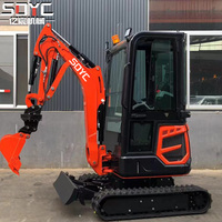 Mini-excavatrice SDYC EPA, livraison gratuite, 1,2 tonne, EPA, nouvelle excavatrice à chenilles pour ferme, mini-pelle compacte, moteur d'excavatrice