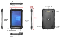 Windows 10 de 8 pulgadas para tableta resistente Windows para tableta industrial Intel N5100 4G LTE NFC GPS tableta para exteriores