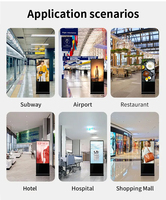 Pantalla Digital HD para Publicidad en Interiores, Señalización con Video Animado, Soporte Vertical de Piso, LCD de 32-86 Pulgadas, con SDK