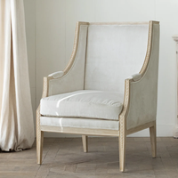 Ensemble de fauteuils en bois massif personnalisables de style rétro américain - Chaise de balcon pour le loisir - Meubles de salon