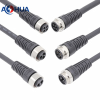 Connecteur DC personnalisé M19 2pin A code 300V 25A alimentation câbles étanches IP67 pour éclairage de système d'élevage Led