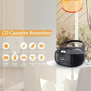 Boombox Cassette Recorder Portable CD Player BT USB MP3 AM FM Radio With Remote Control For Home Kitchen Gift - Product Image 5