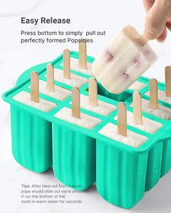 Food Grade BPA-Free 12-Cavity <b>Silicone</b> Ice Cream Molds Easy-to-Use Ice Cream Maker Tray Box Packaging Homemade Ice Pop <b>Tools</b> - Product Image 4