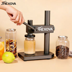 מכונת סגירת פחיות ידנית למשקאות, מוצר חדש מסחרי, עם מכסה קל לפתיחה, מתאימה למשקאות כמו תה חלב. - Product Image 1