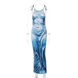 Prodotti unici per vendere <span class=keywords><strong>Online</strong></span> nuovi arrivi Design di tendenza personalizzato vestito lungo alla moda estivo da donna - Product Image 3