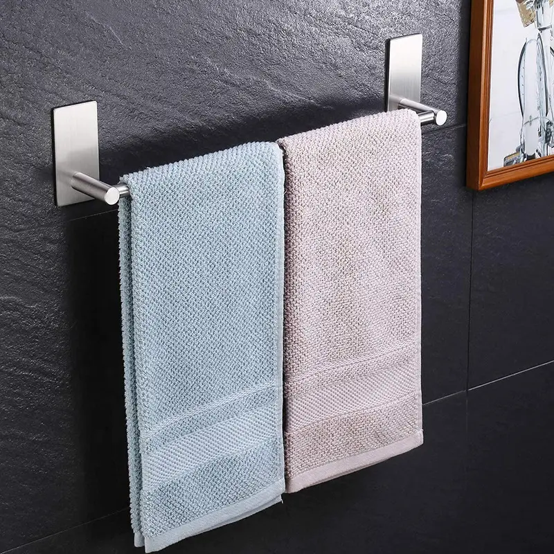 Tự dính phòng tắm khăn Bar thép không gỉ tắm tường kệ giá không khoan dính khăn chủ
