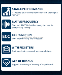 RAM DDR4 ECC da 16GB per Server e Workstation, Moduli di Memoria con Frequenze 2133/2400/2666/3200Mhz, Stock Ram HMA82GUMFR8N-TF - Product Image 6