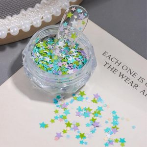Confettis étoiles, paillettes holographiques en forme de pentagramme, formes personnalisées disponibles, pour ongles, résine époxy, fabrication de bijoux, artisanat DIY - Product Image 6
