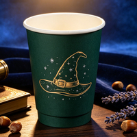 Tasse à café double paroi Halloween toile d'araignée en carton ondulé isolée 16oz – Vente en gros, fournisseur direct d'usine
