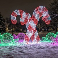 Große interaktive Laternen-Dekoration für Freizeitparks zur Weihnachtszeit – für den Innen- und Außenbereich, Themenpark-Lichtshow