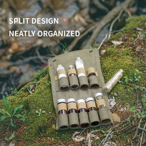 Kit à épices en toile cirée, portable, imperméable, pour le camping, les voyages, <span class=keywords><strong>porte</strong></span>-épices, sac à épices - Product Image 6