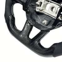 Volant en fibre de carbone véritable noir brillant pour Dodge Challenger Charger Hellcat SRT Jeep Chrysler