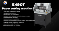 Befitter E490T Coupe-papier guillotine électrique automatique industriel avec écran LCD, taille de coupe maximale 490 mm, épaisseur de coupe 0,3 mm
