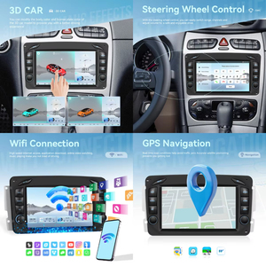 วิทยุติดรถยนต์ Podofo 7 นิ้ว 8 คอร์ Qualcomm ระบบ Android หน้าจอ IPS 4+64G รองรับ CarPlay/Android Auto GPS WiFi พร้อมพัดลมระบายความร้อน สำหรับรถยนต์ Mercedes-Benz - Product Image 3