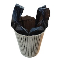 Vente directe d'usine - Sac de transport en plastique noir personnalisé pour t-shirt avec impression pour les courses au supermarché