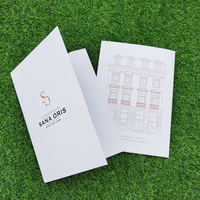 Porte-documents professionnel en papier spécial, pliable, détachable, recyclé, imperméable, résistant à l'huile, avec poches personnalisées pour cartes de visite