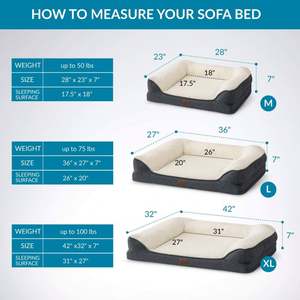 โซฟาเบดขนาดใหญ่สำหรับสัตว์เลี้ยง,เตียงเสริมสีเทาพับได้ตกแต่งโลโก้ได้ตามต้องการ - Product Image 3