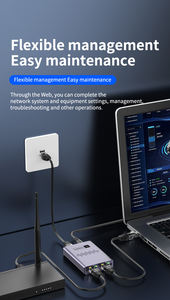 ตัวขยายสวิตช์กิกะบิตแบบ POE ความยาว120เมตรตัวขยายแบบ1ถึง2 PoE 15.4W 30W PoE สำหรับกล้อง IP - Product Image 6