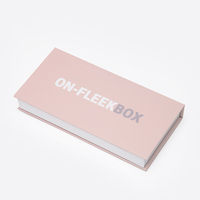 Boîte à cils personnalisée faite à la main, rose mat, avec logo imprimé, en papier rigide, fermeture magnétique, doublure en éponge, boîtes cadeaux pour faux cils